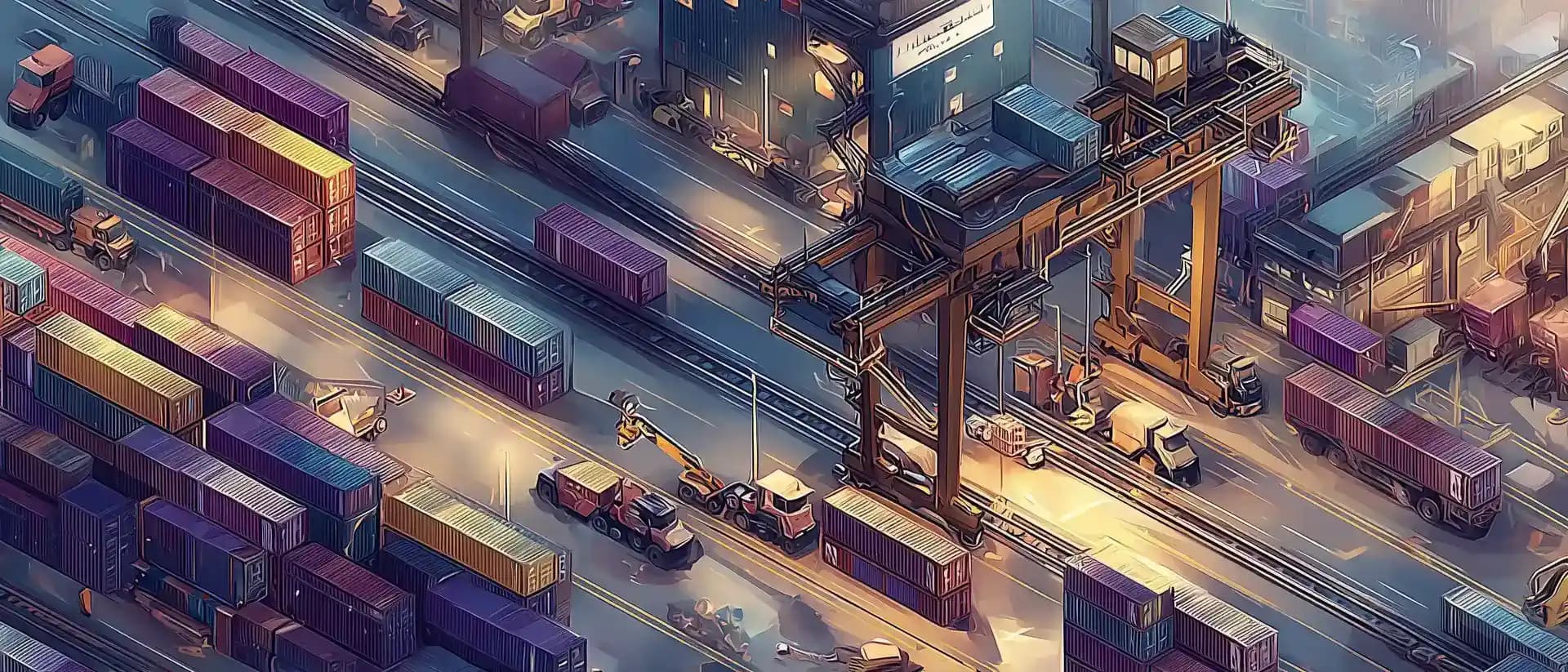 An industrial yard with the factory contained inside its own operating boundary