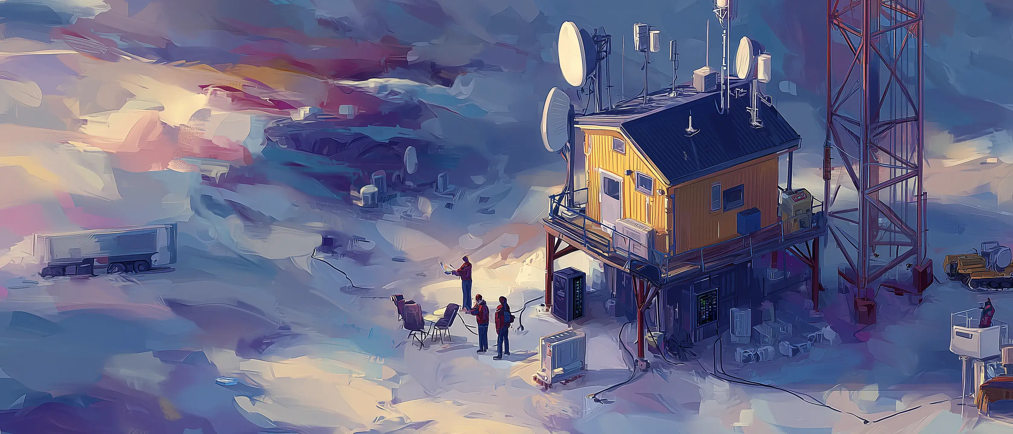 Arctic outpost illustrating self-reliant enterprise infrastructure